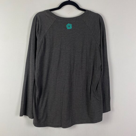 Natural Life Kindness Matters T Shirt Size XXXL Gray Floral Long Sleeve - Picture 5 of 9